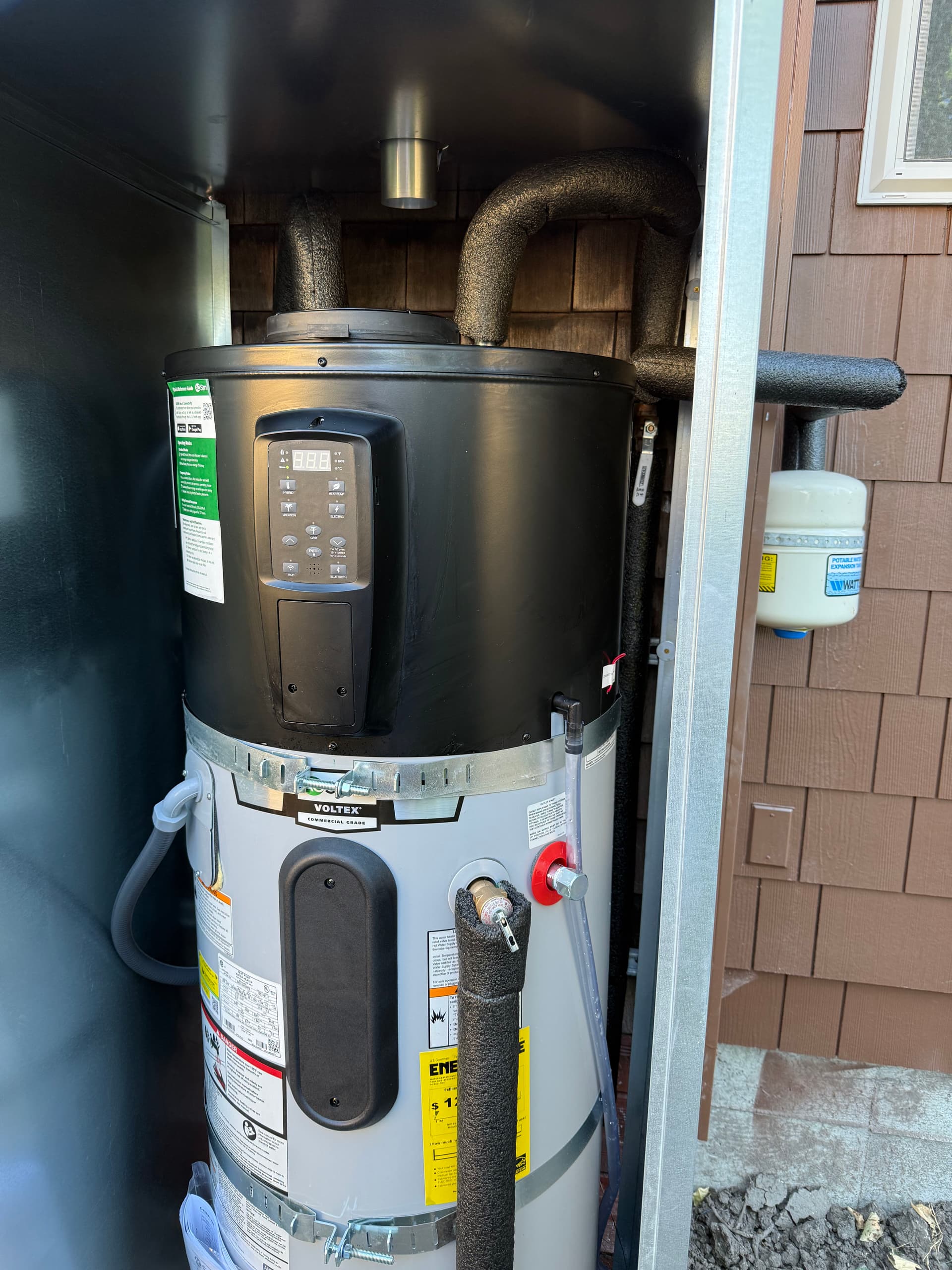 Gallery photos for Heat Pump Water Heater Install with Custom Protective Enclosure: Image #1